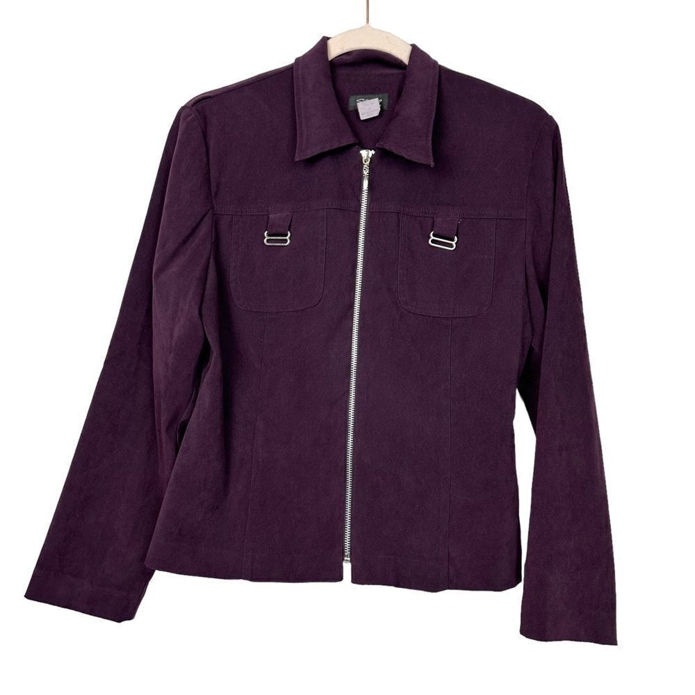VINTAGE Purple Full Zip Collared Jacket